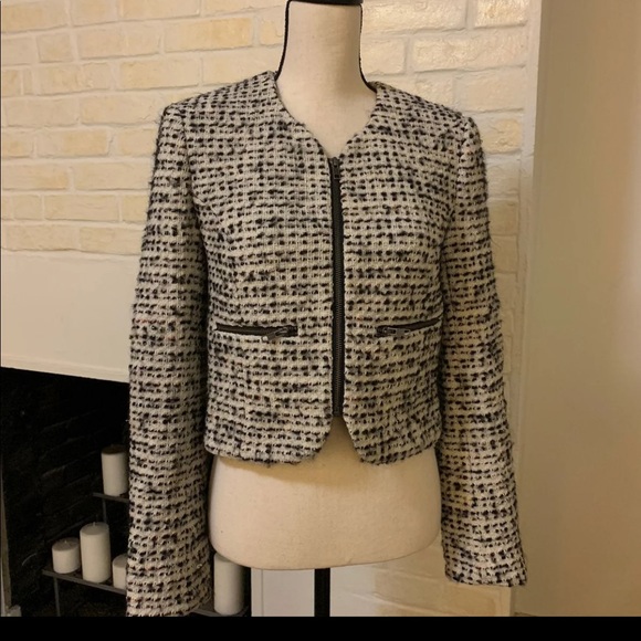 EUC 🥰 French Connection cropped Tweed Blazer US S - Picture 2 of 9